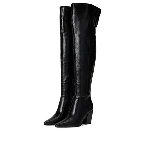 Steve Madden Bramble Leather Knee High Block Heel Fall Boots NWOT 6.5 READ - Picture 1 of 8